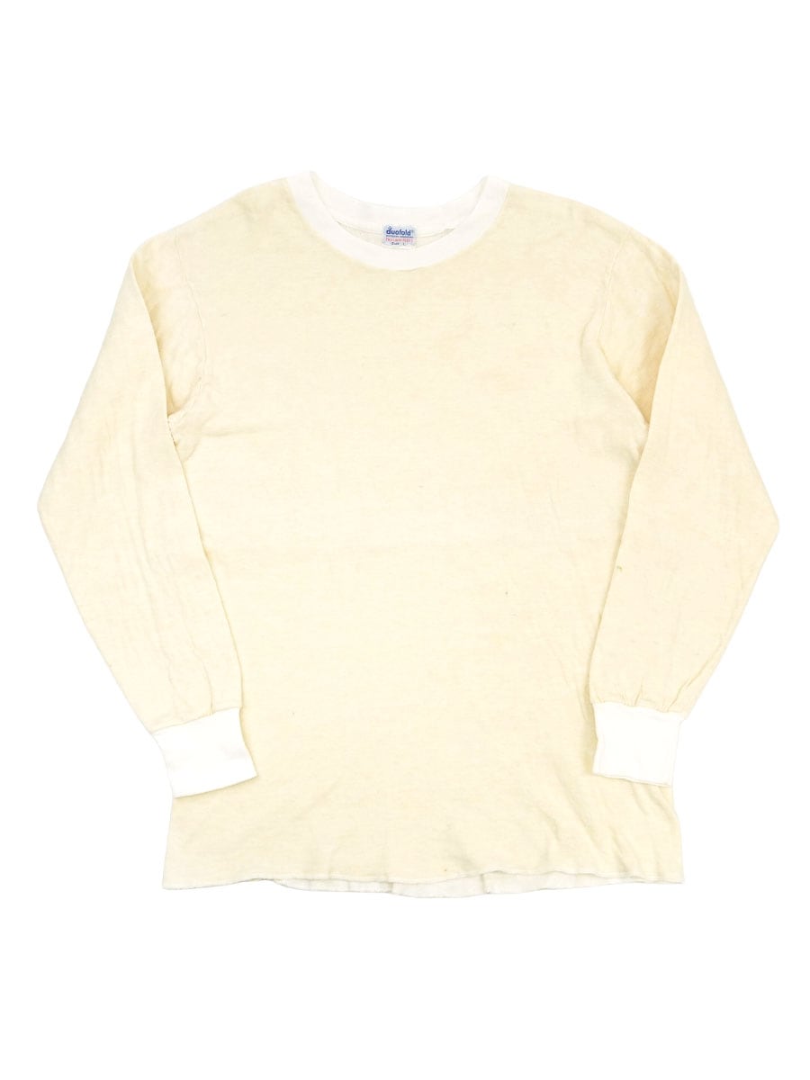 70's duofold ロングスリーブサーマル アイボリー 表記(L)