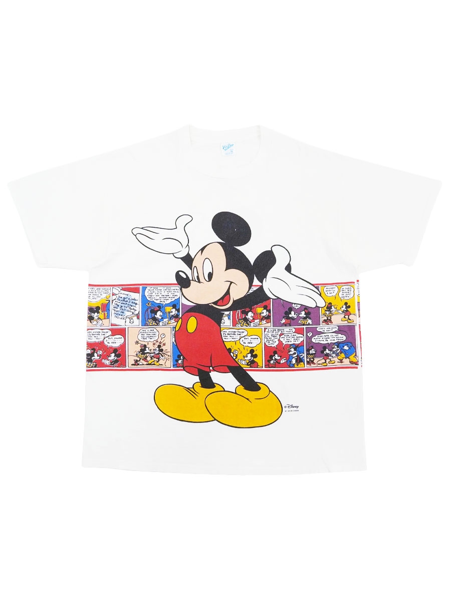 90's Velva Sheen ''ミッキーマウス'' 両面プリント Tシャツ ホワイト 表記(XL) USA製