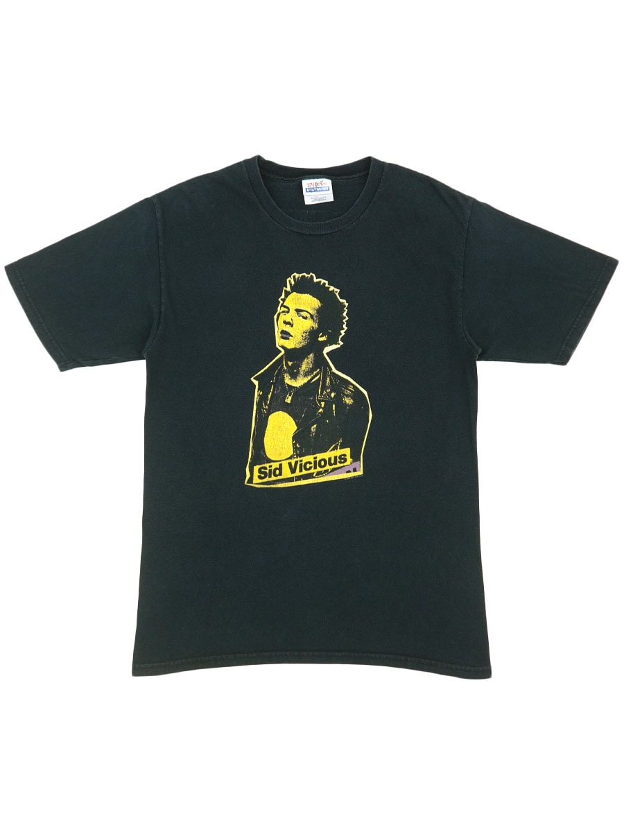00's Hanes ''Sid Vicious/Sex Pistols'' 両面プリント Tシャツ ブラック 表記(S)