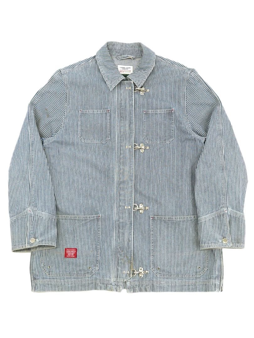 LAUREN JEANS COMPANY ヒッコリーストライプ ファイヤーマンタイプ