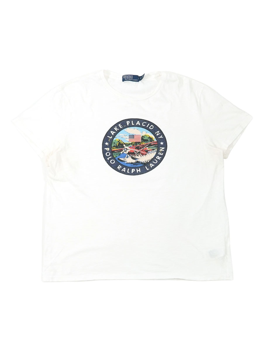 ラルフローレン ''LAKE PLACID NY'' Tシャツ ホワイト 表記(XL)