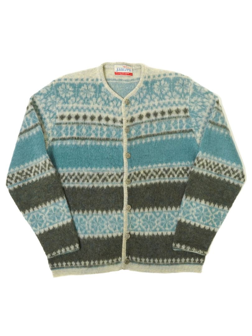 60's～ Jantzen ノルディックボーダー モヘア×ウール ニット
