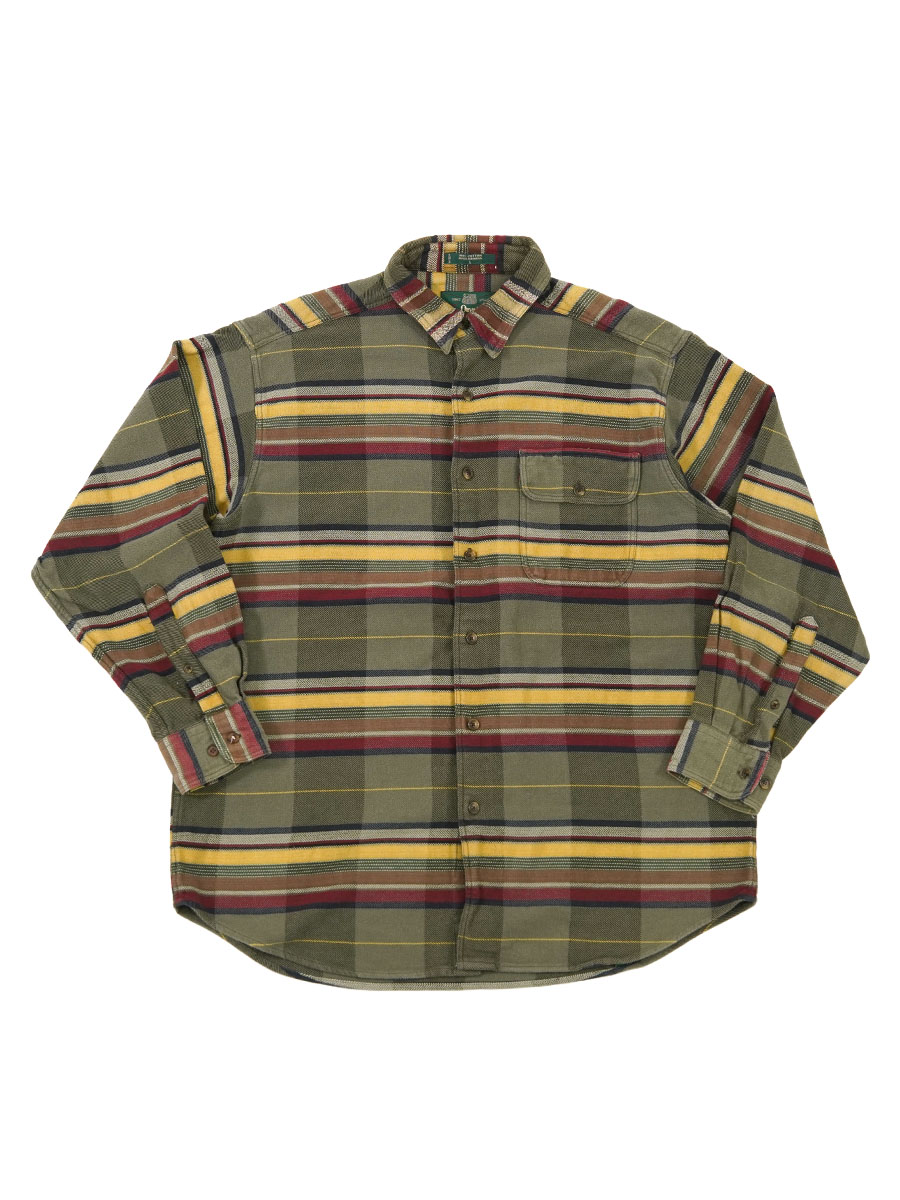 90's ORVIS 好配色チェック柄 フランネルシャツ 表記(L)
