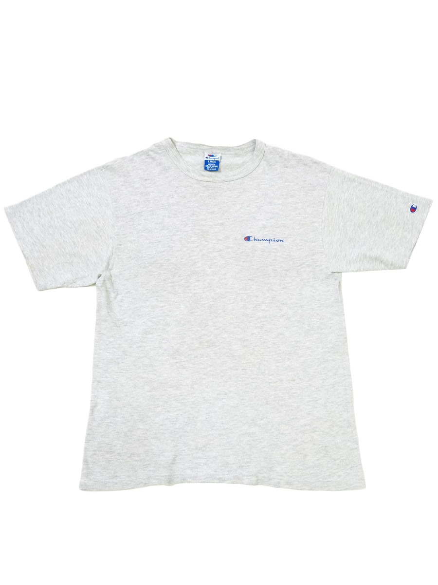 90's チャンピオン スクリプトロゴ Tシャツ グレー 表記(L) USA製