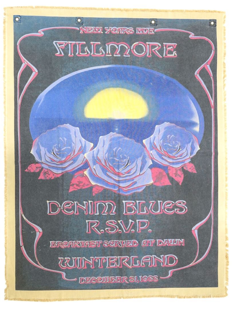 80's ''NEW YEARS EVE FILLMORE DENIM BLUES'' バナー