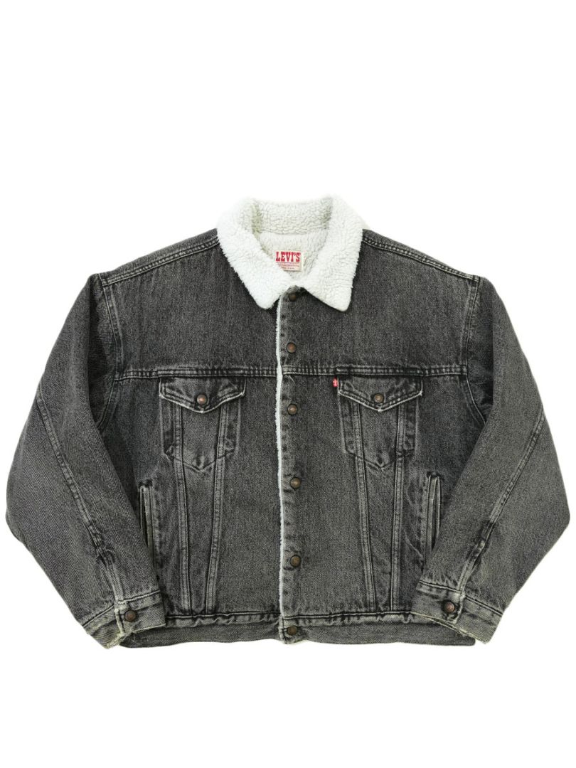 80's Levi's ブラックデニム ボアジャケット 表記(L) USA製 | すべての