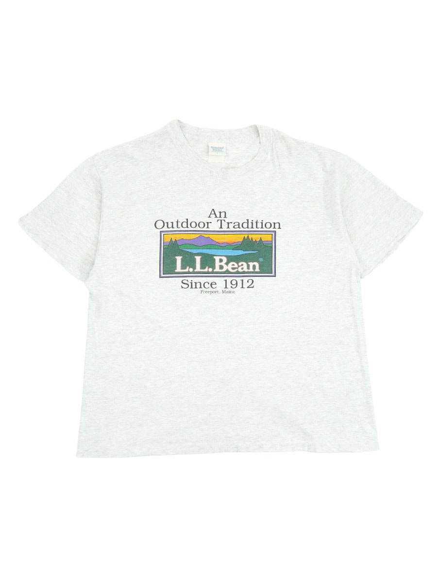 90's HARBORSIDE GRAPHICS ''L.L.Bean'' ロゴプリント Tシャツ グレー 表記(L) USA製