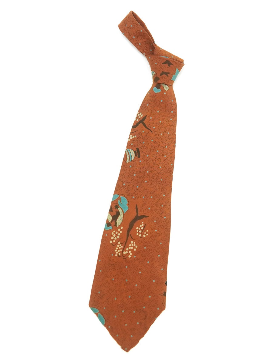 50's The Dayton Men's Store Colura Prints by Hut 総柄 ALL SILK