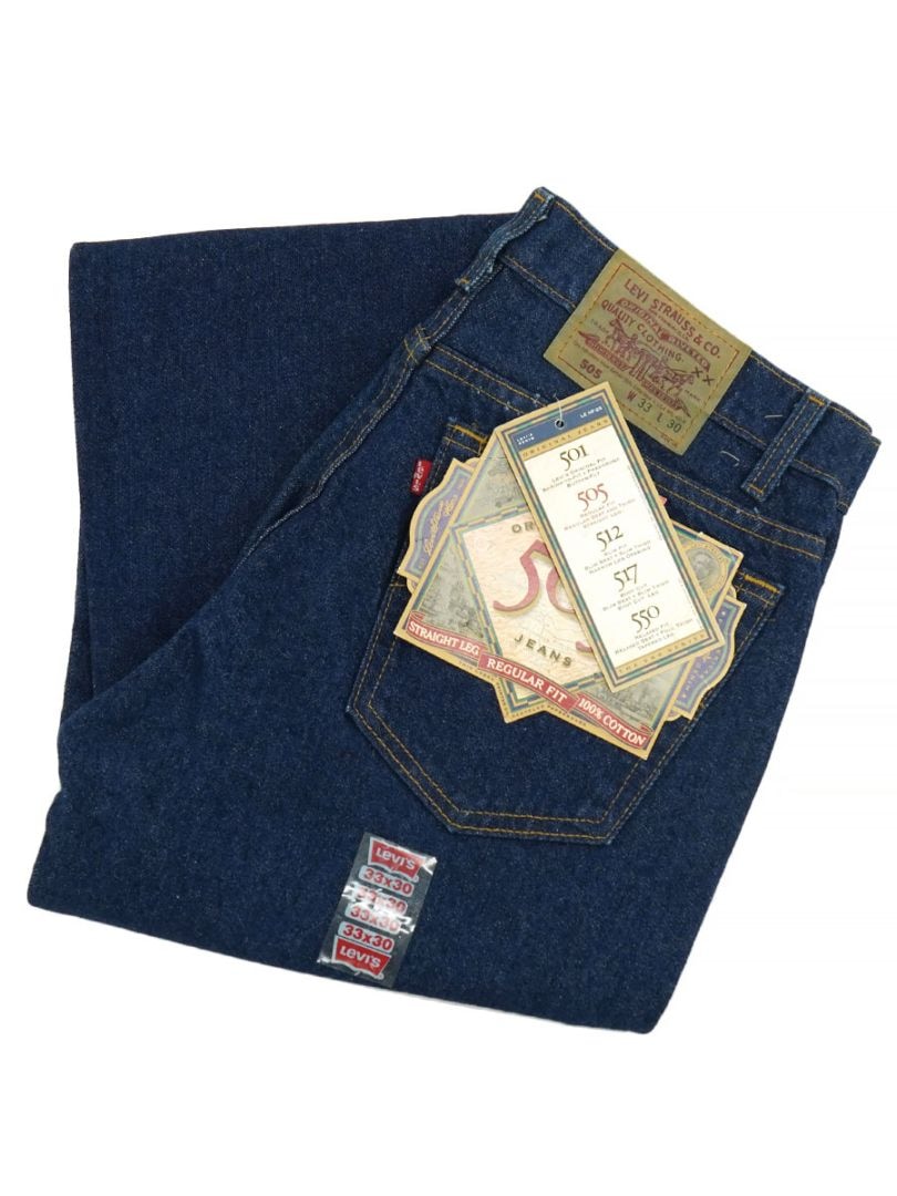 90's LEVI'S 505 ウォッシュドデニムパンツ 表記(W33 L30) USA製 NOS