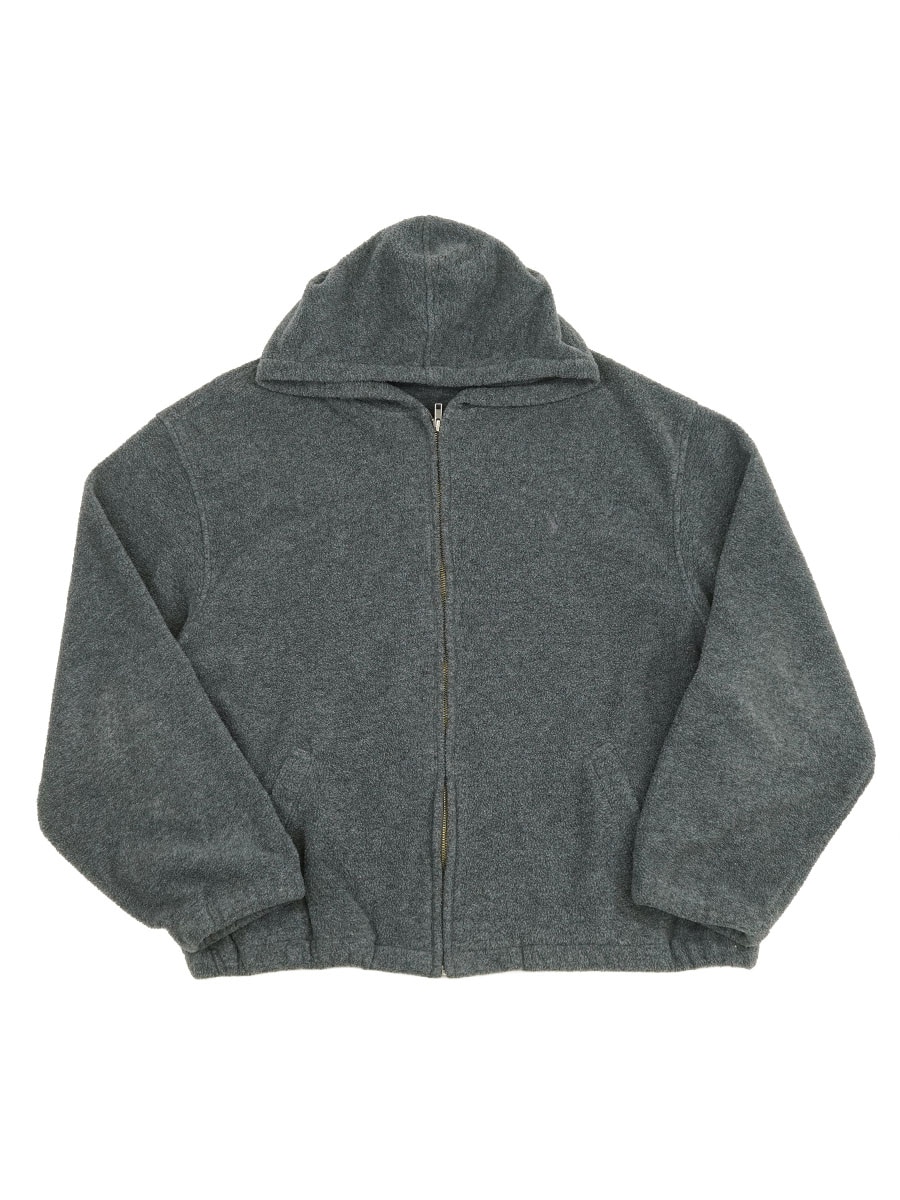 ラルフローレン フルジップ フリースパーカ グレー 表記(XL) USA製