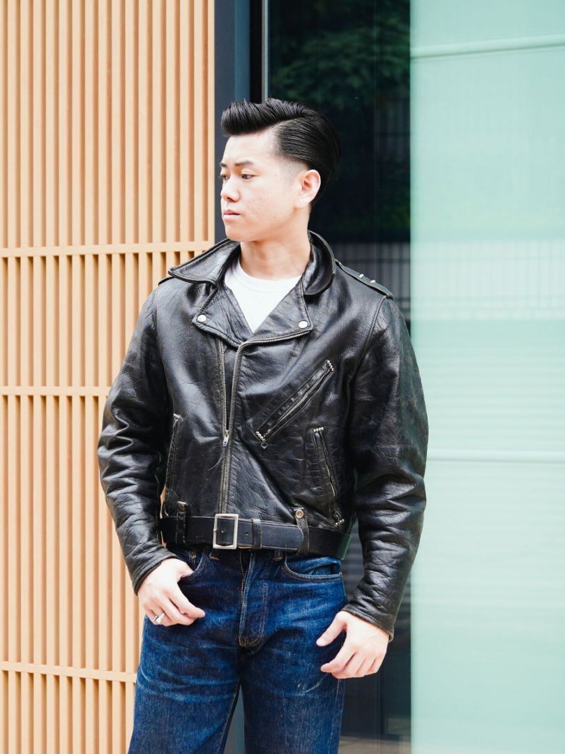 50's HARLEY DAVIDSON ダブルブラスト レザーライダースジャケット