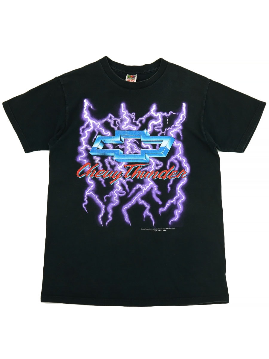 90's～ FRUIT OF THE LOOM ''CHEVY THUNDER'' イナズマ Tシャツ 表記(L) 