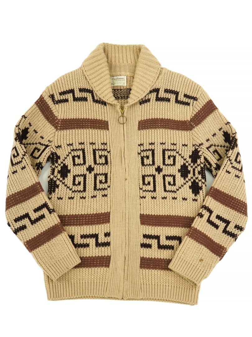 70's PENDLETON HIGH GRADE WESTERN WEAR ネイティブ柄 ショールカラーカーディガン 表記(M)