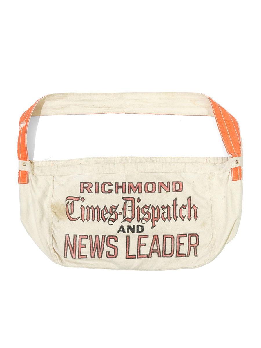 60's～ ''RICHMOND Times Dispatch AND NEWS LEADER'' 染み込みプリント ニュースペーパーバッグ