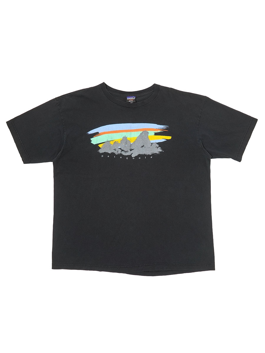 90's パタゴニア ''Patagonia'' プリントTシャツ ブラック 表記(XL) USA製