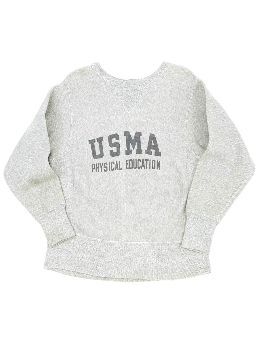 70's～ チャンピオンRW 前V ''USMA PHYSICAL EDUCATION'' 黒染み込み