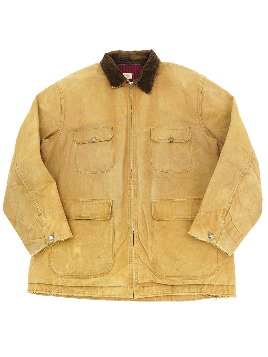 50's～ SEARS フルジップ ダックカバーオール ブラウン 実寸(42位