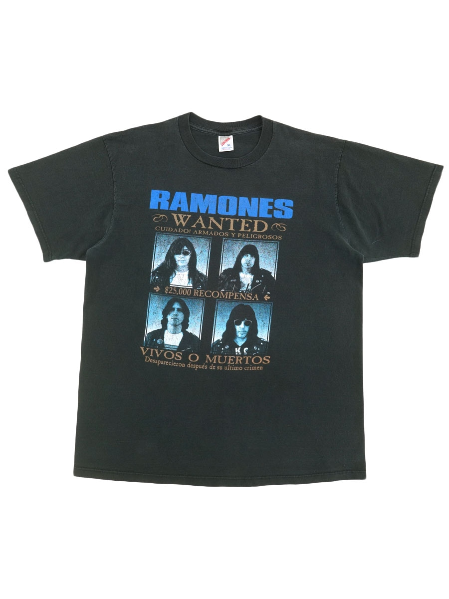 90's JERZEES RAMONES ''ADIOS AMIGOS 1996 THE FINAL TOUR'' 両面プリント Tシャツ ブラック 表記(XL) USA製