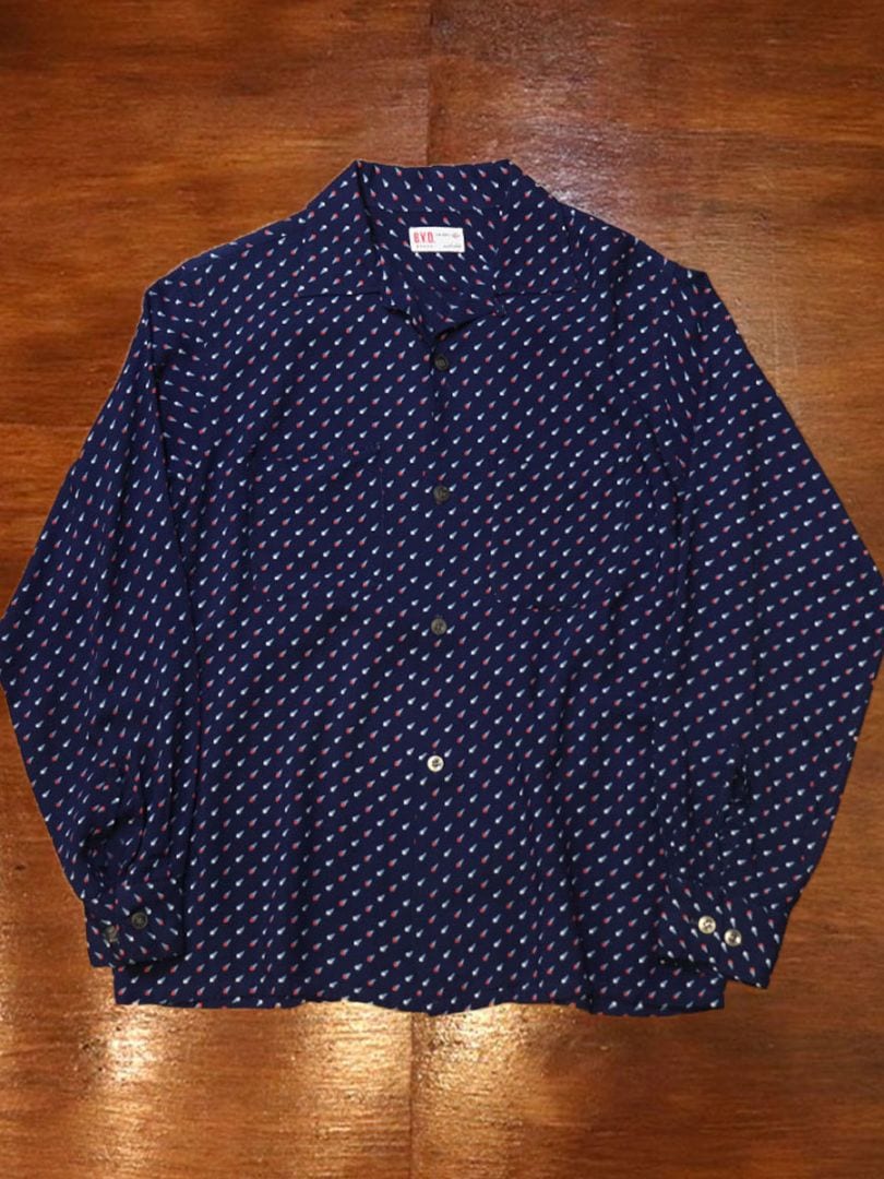 1950s L/S ROCKABILLY SHIRT , Size M