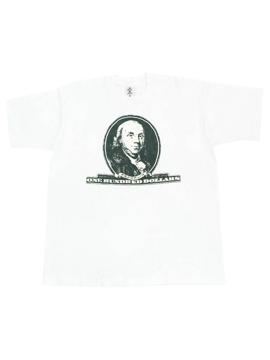 90's FRUIT OF THE LOOM ''FRANKLIN ONE HUNDRED DOLLARS'' Tシャツ 表記(XL)