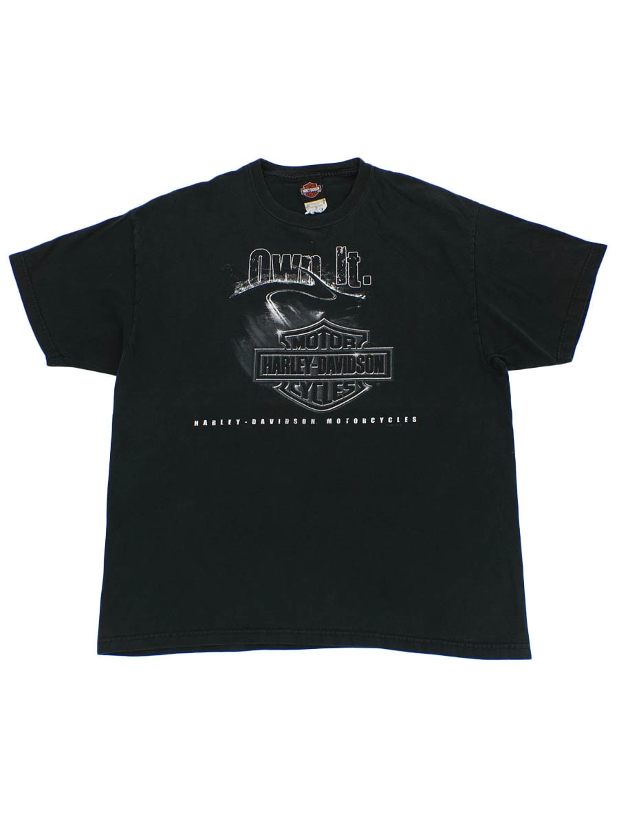 00's HARLEY-DAVIDSON ''OWN It.'' 両面プリントTシャツ 実寸(XL位