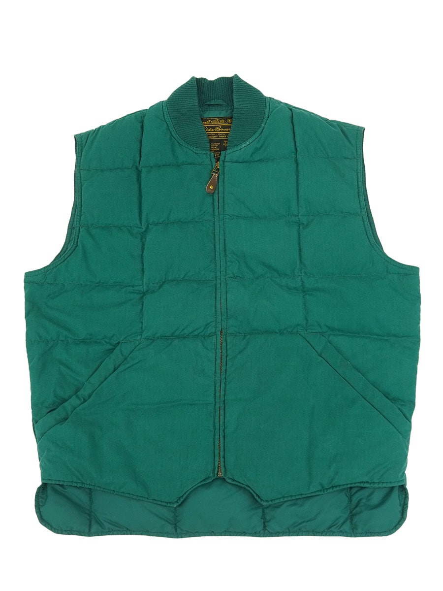 80's 黒タグ Eddie Bauer カナディアンベスト グリーン 表記(L) | NEW