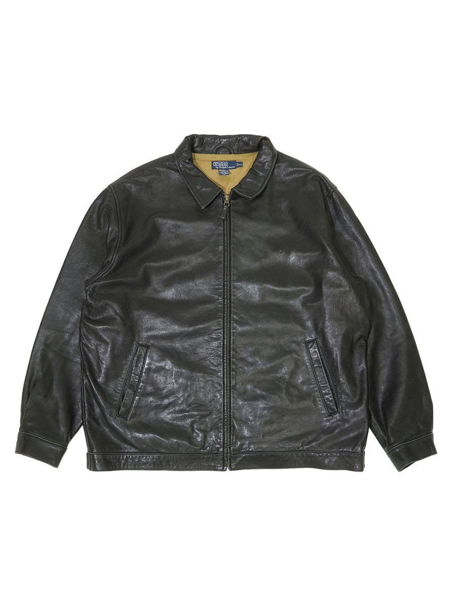 Polo by Ralph Lauren レザースイングトップ XXL ブラック ラルフローレン レザースウィングトップ ブラック 表記(XXL) ポニー