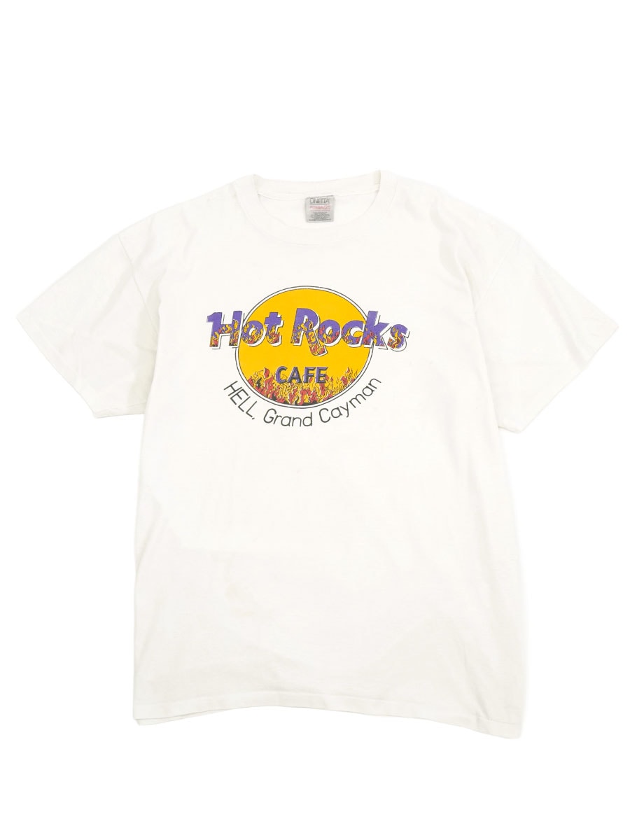 90's ONEITA ''Hot Rocks CAFE'' Tシャツ ホワイト 表記(XL) 