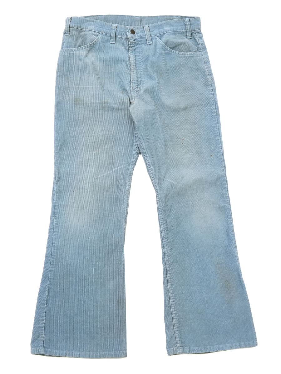 80's Levi's 646 コーデュロイパンツ ライトブルー 実寸(W34 L28位)