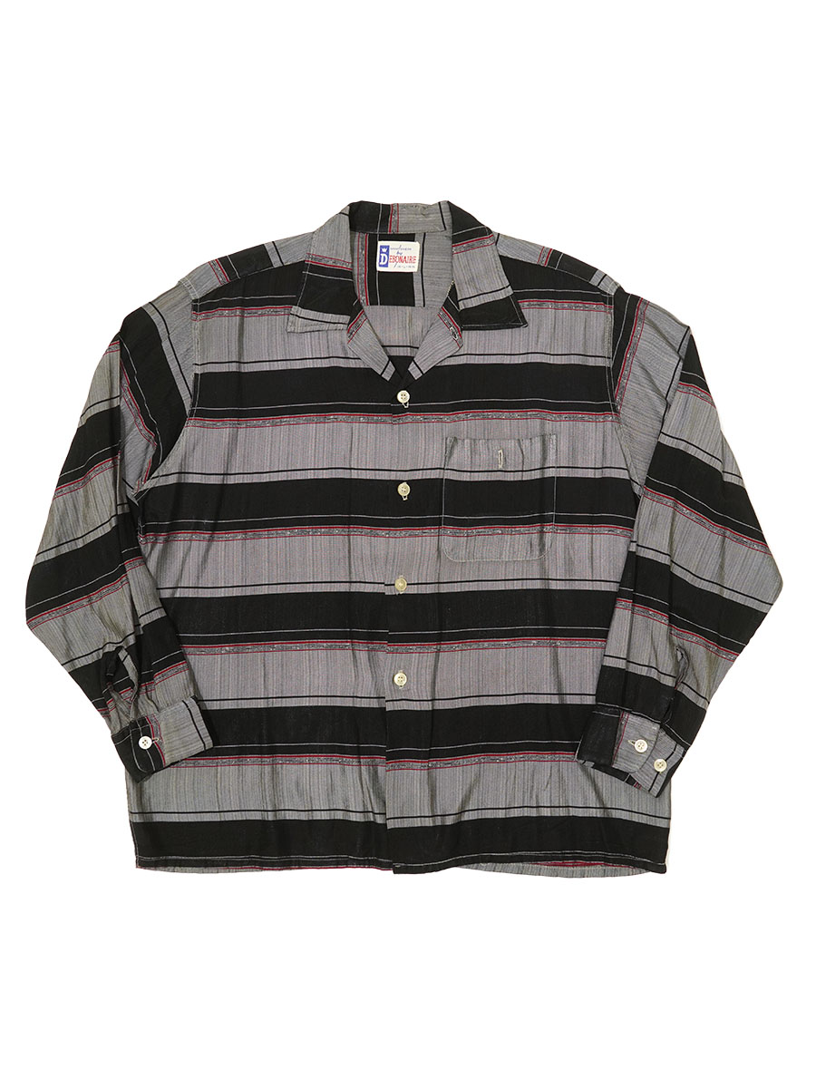60’s DEBONAIRE SPORTSWEAR 好配色チェック L/S レーヨンシャツ 表記(L)
