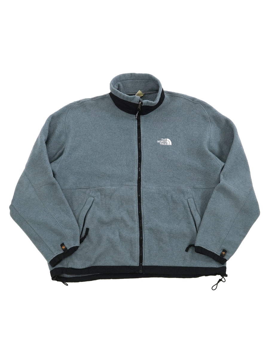 THE NORTH FACE フルジップ フリースジャケット ライトグレー 表記(XL)
