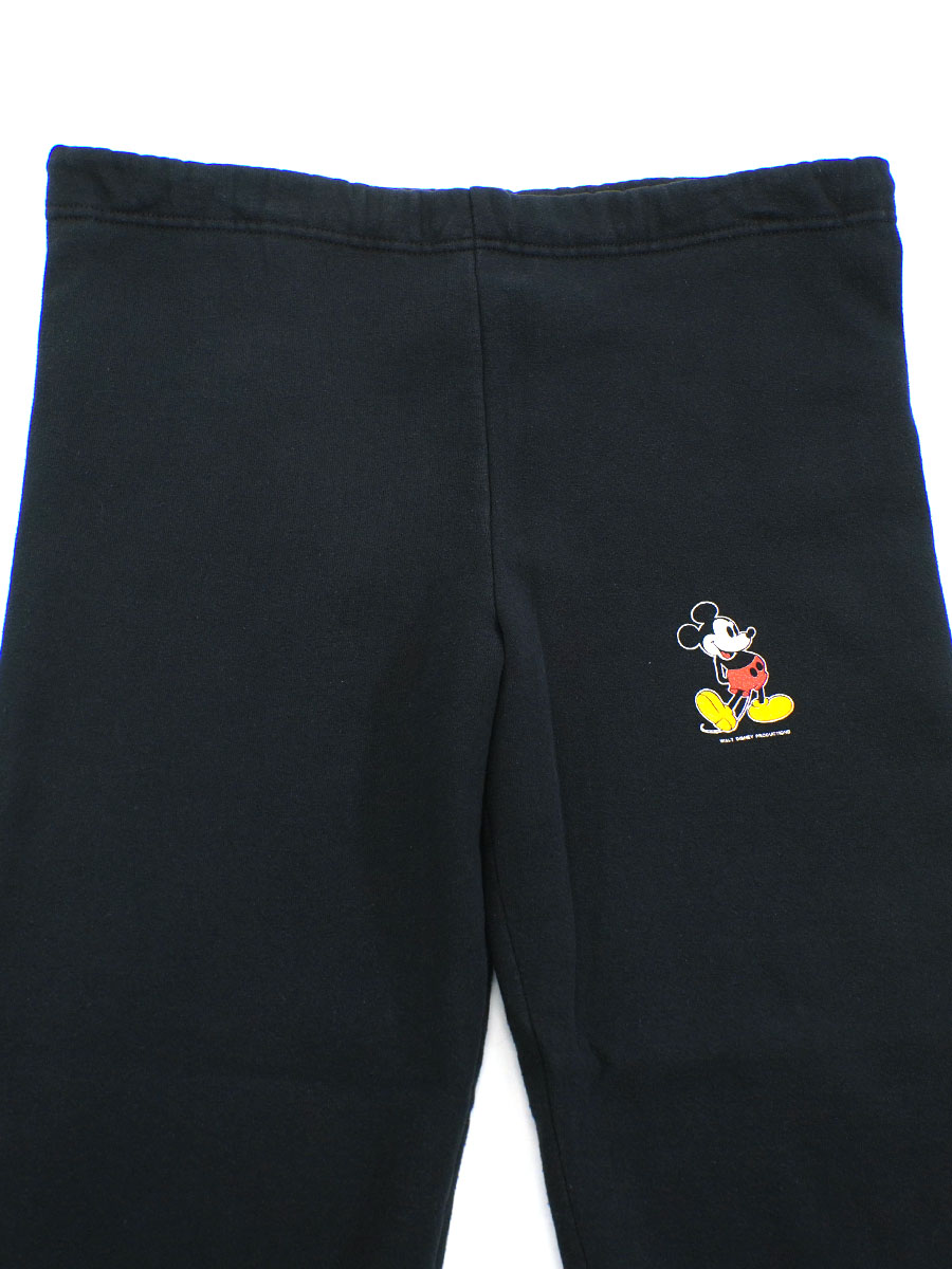80's JERZEES ミッキーマウス スウェットパンツ ブラック 実寸(W37.5 L29位) USA製