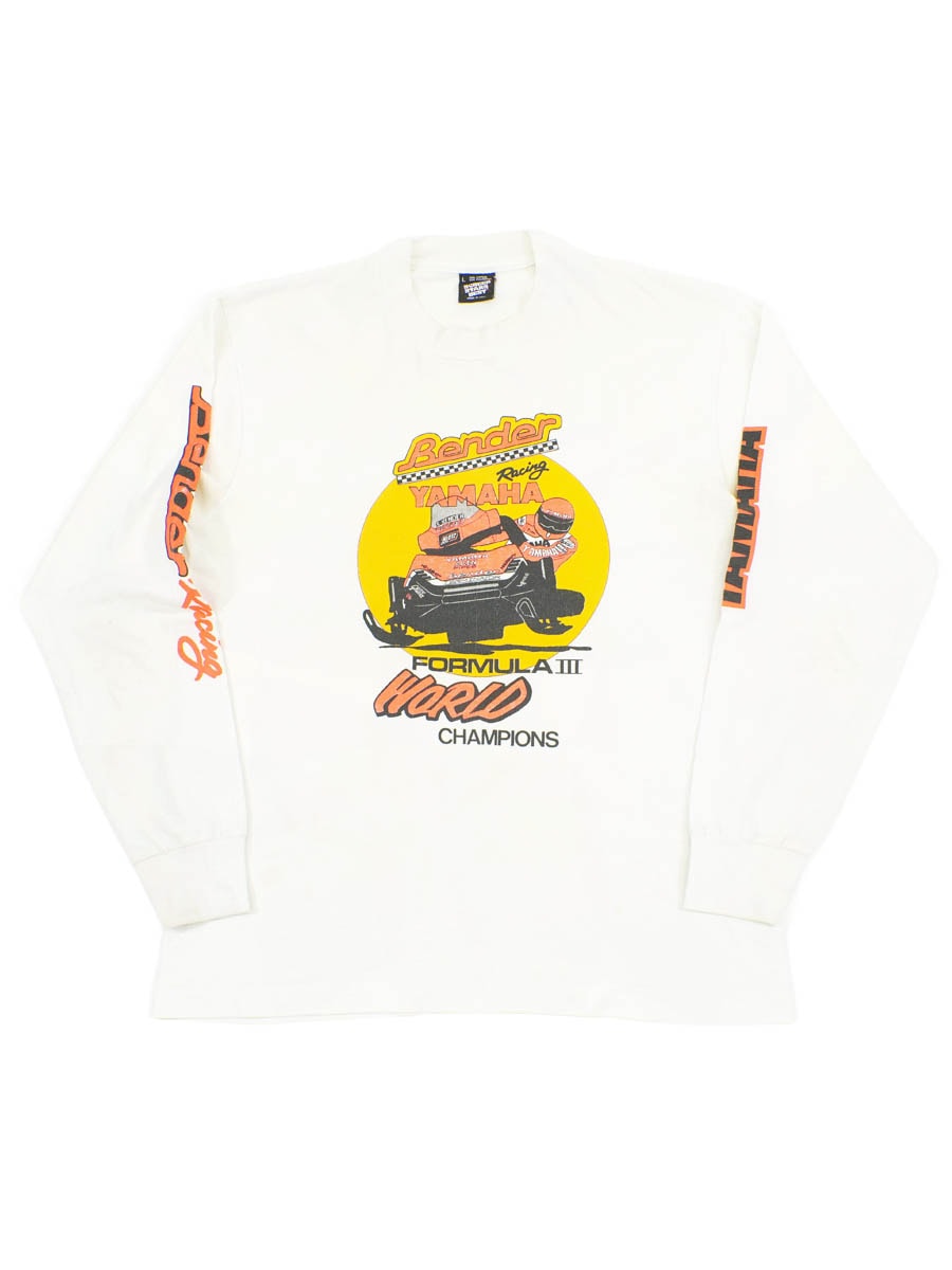 90's SCREEN STARS ''Bender Racing Yamaha Formula III WORLD CHAMPIONS'' ロングスリーブTシャツ 表記(L)