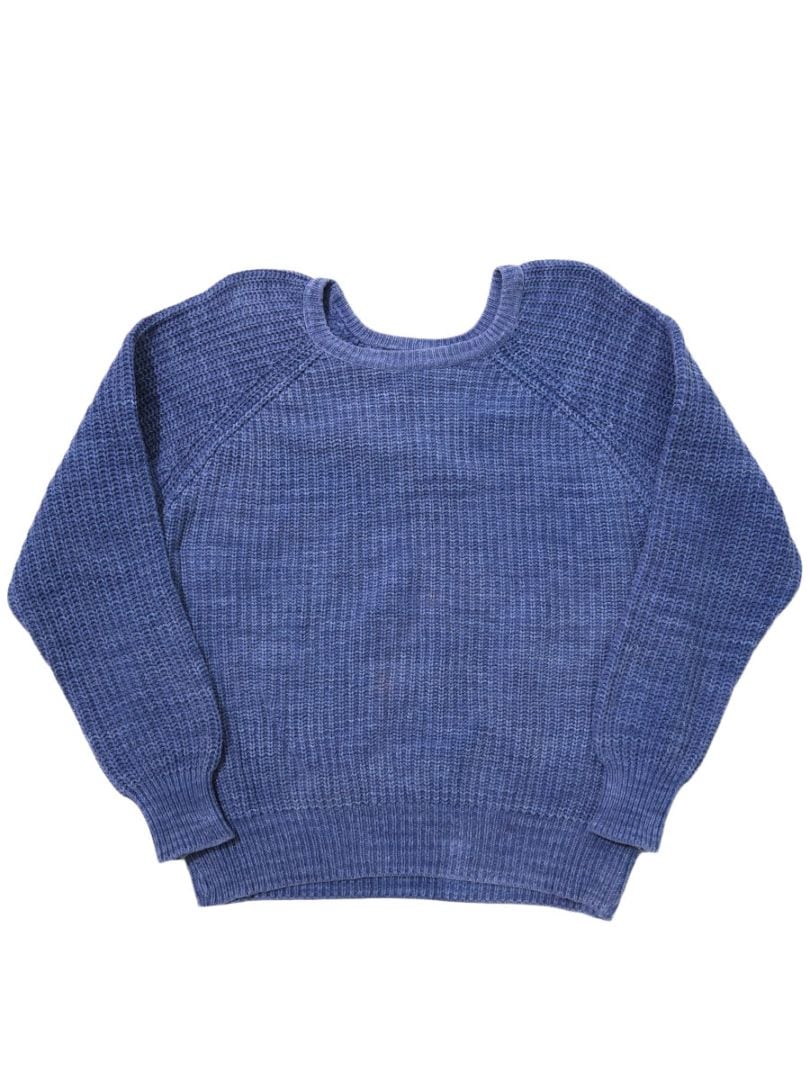 90's L.L.Bean コットンニットセーター ネイビーパープル 表記(L) USA製