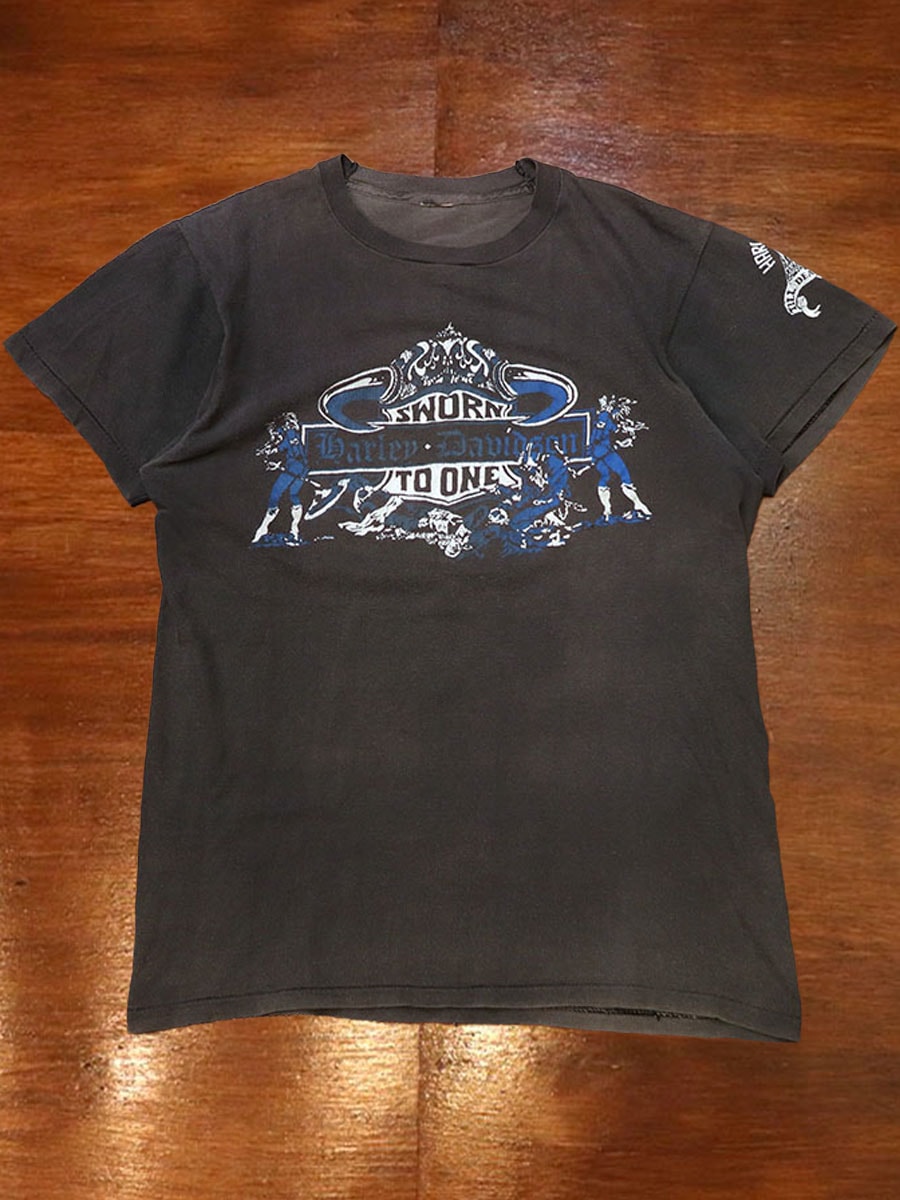 1980s H-D SKULL T-SH , Size L