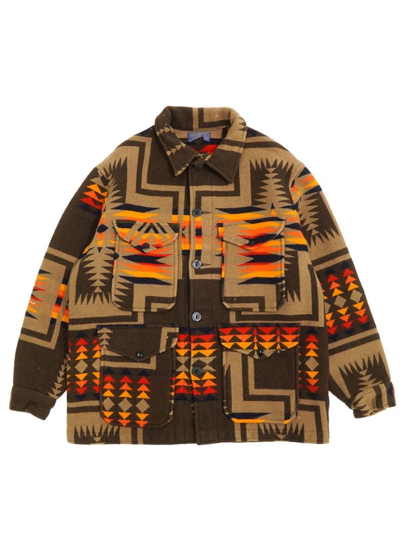 70's PENDLETON ネイティブ柄 ウールマッキーノジャケット 表記(XL