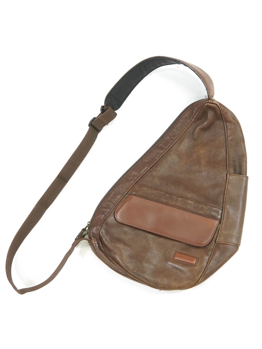 90's L.L.Bean × Ameribag レザーショルダーバッグ ブラウン