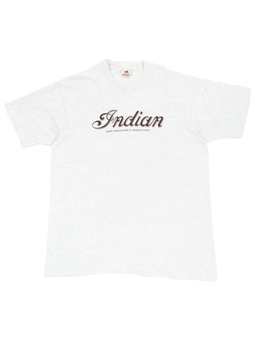 90's FRUIT OF THE LOOM ''Indian HENDEE MANUFACTURING CO.'' Tシャツ 表記(XL)