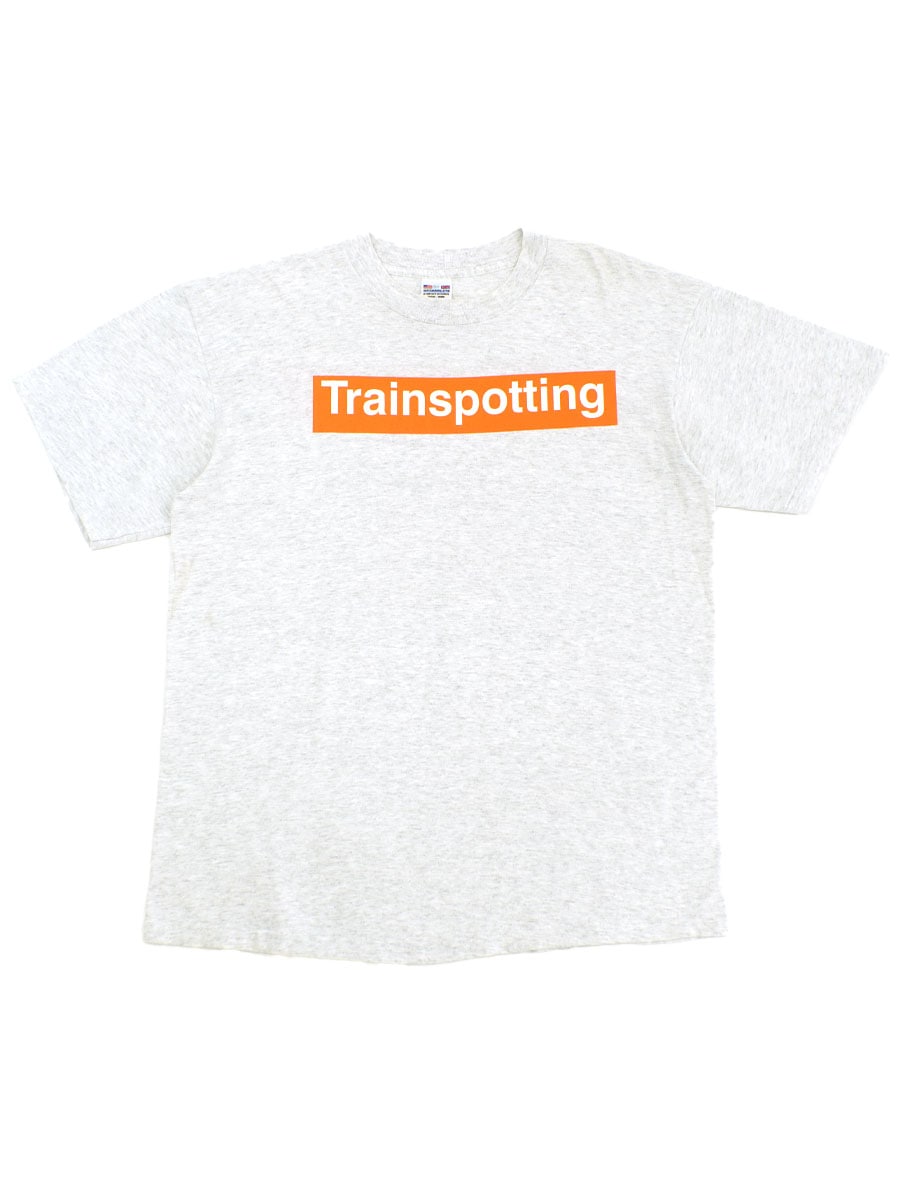 90's jsr merchandising group ''Trainspotting'' 両面プリント Tシャツ グレー 表記(XL)