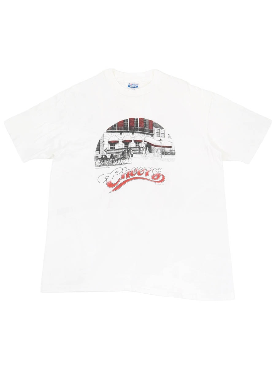80's Hanes ''Cheers'' プリントTシャツ 表記(XL) USA製