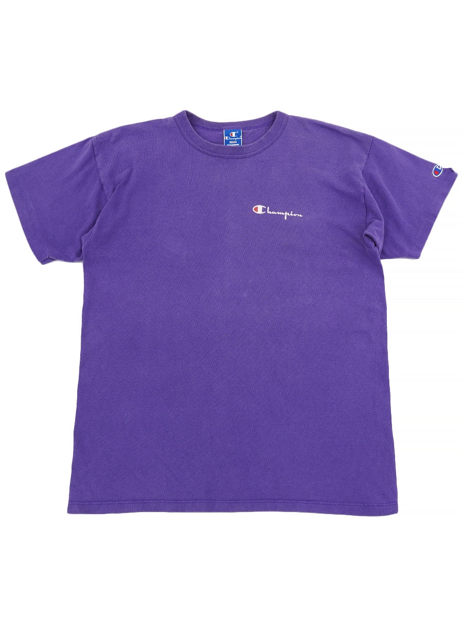 90's チャンピオン スクリプトロゴ Tシャツ パープル 表記(L) USA製