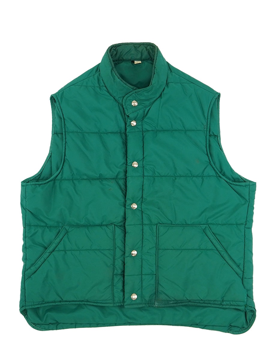 80's L.L.Bean 2ポケ 中綿ナイロンベスト グリーン 表記(L)