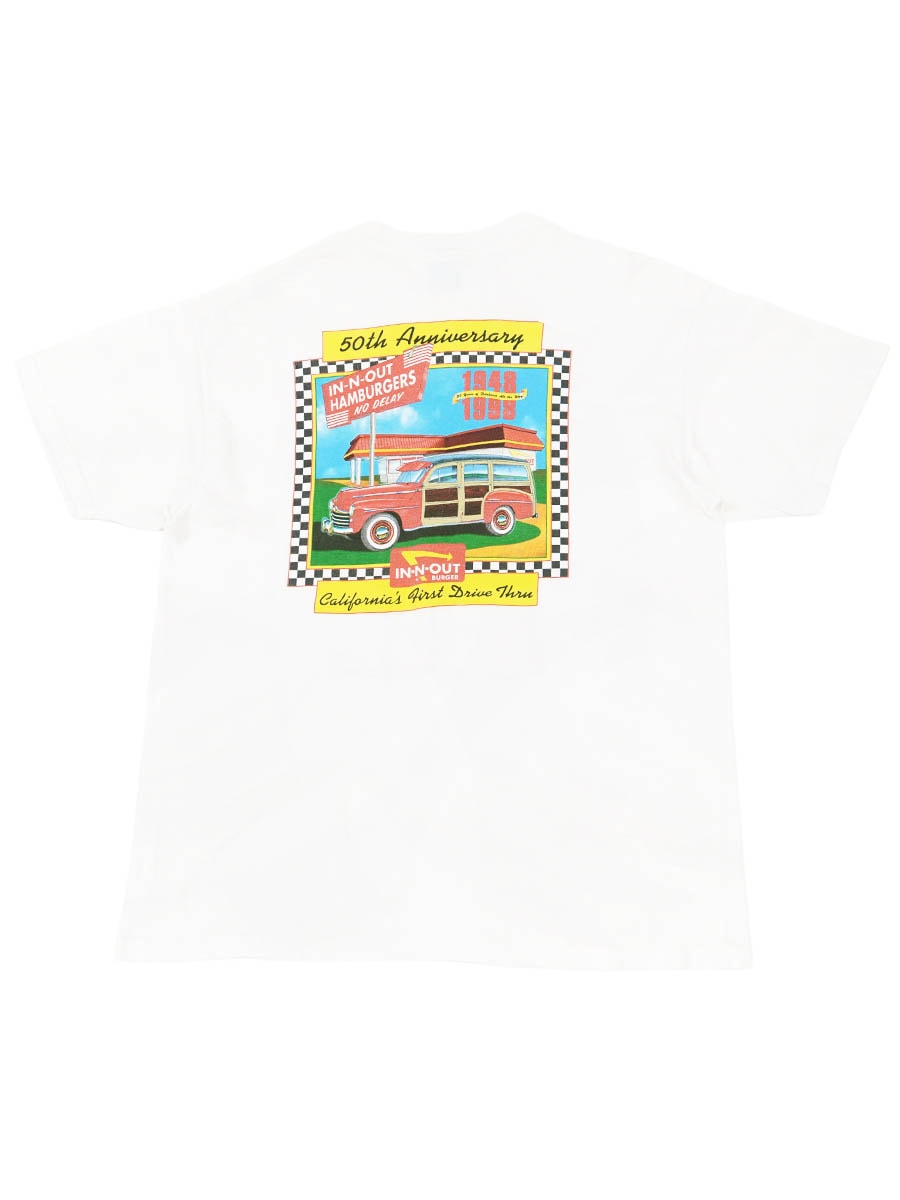 90's Hanes ''IN-N-OUT BURGER/50th Anniversary'' 両面プリントTシャツ 表記(L)