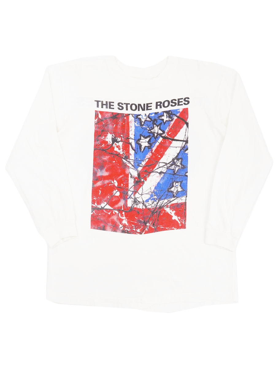90's THE STONE ROSES ''TOUR '95'' 両面プリント ロングスリーブTシャツ ホワイト 実寸(M位)