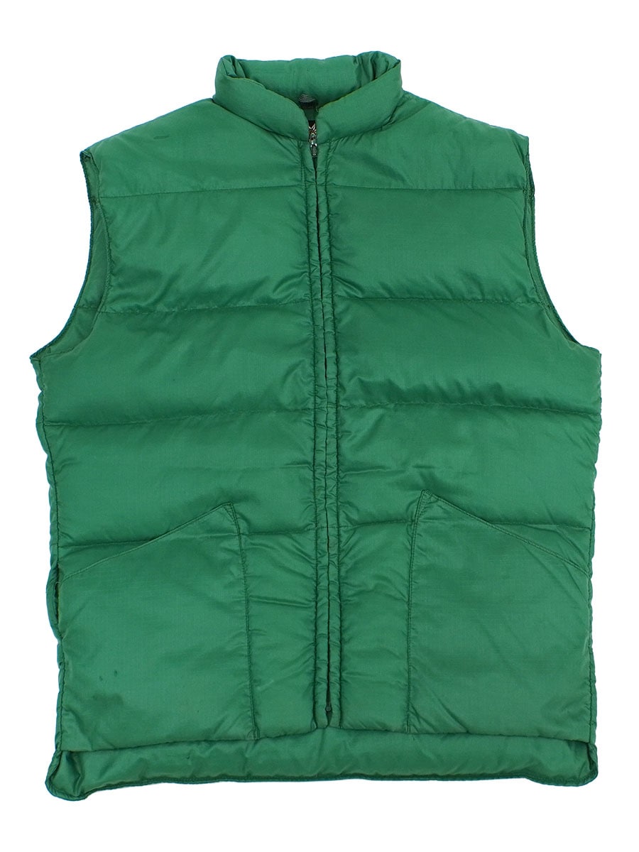 70's ALPINE DESIGNS リップストップ ダウンベスト グリーン 表記(L)