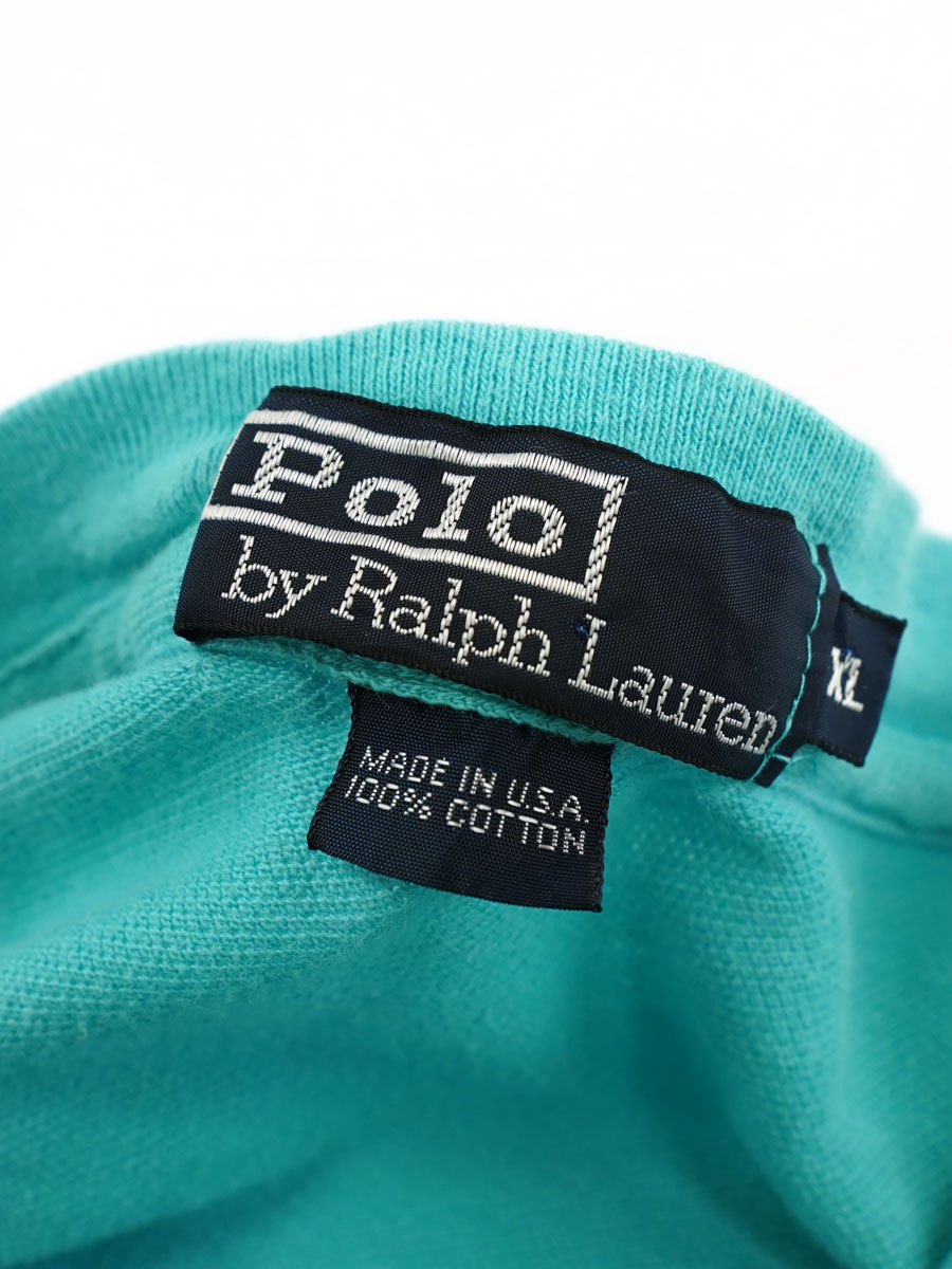 RALPH LAUREN HENRY NECK S/S POLO SHIRT TIFFANY BLUE (SIZE. X LARGE) MADE IN USA