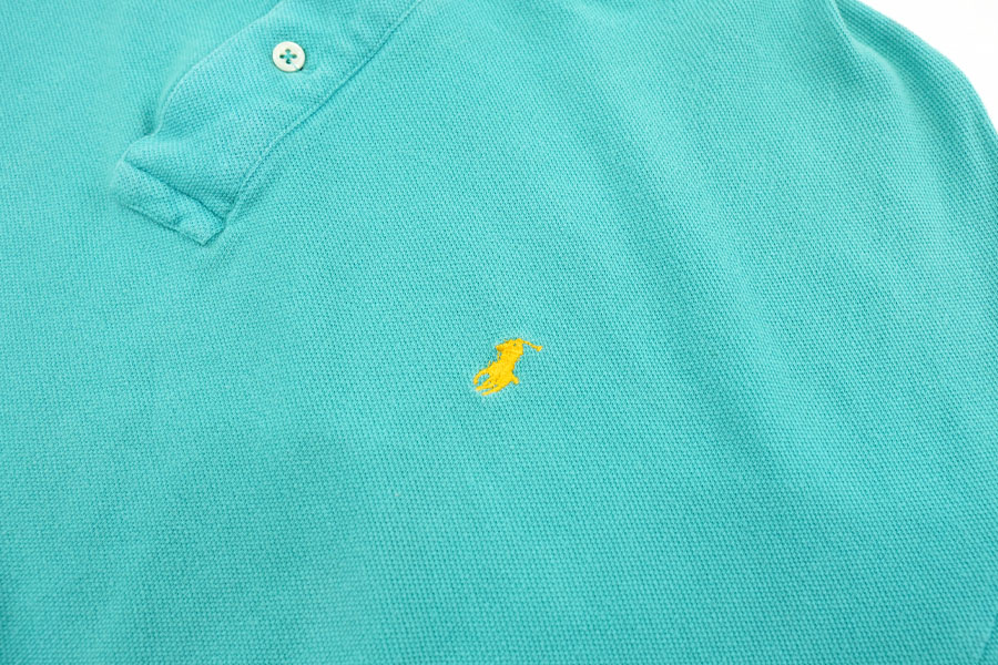 RALPH LAUREN HENRY NECK S/S POLO SHIRT TIFFANY BLUE (SIZE. X LARGE) MADE IN USA