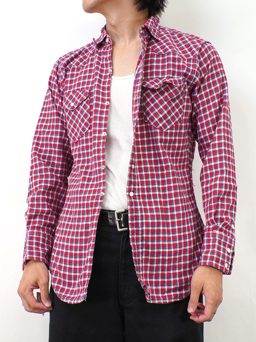 60's RANCHCRAF 好配色チャック ウエスタンシャツ 実寸(L位)