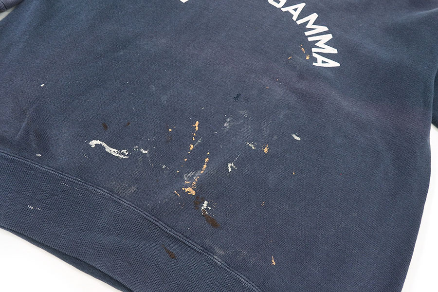 50's～ ''DELTA GAMMA'' セットインスリーブスウェット ナス紺 実寸(XL