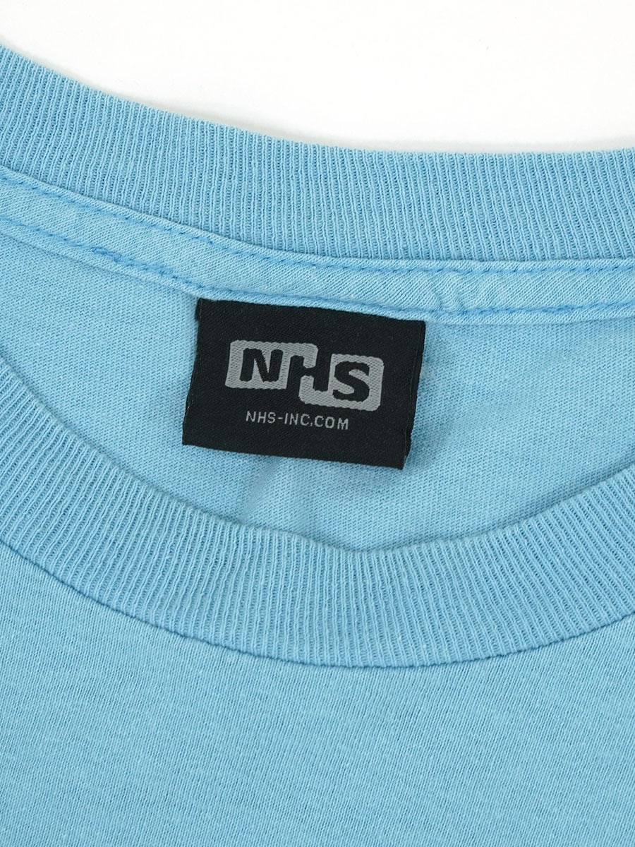 00's NHS INDEPENDENT 両面プリント ロングスリーブTシャツ スカイ